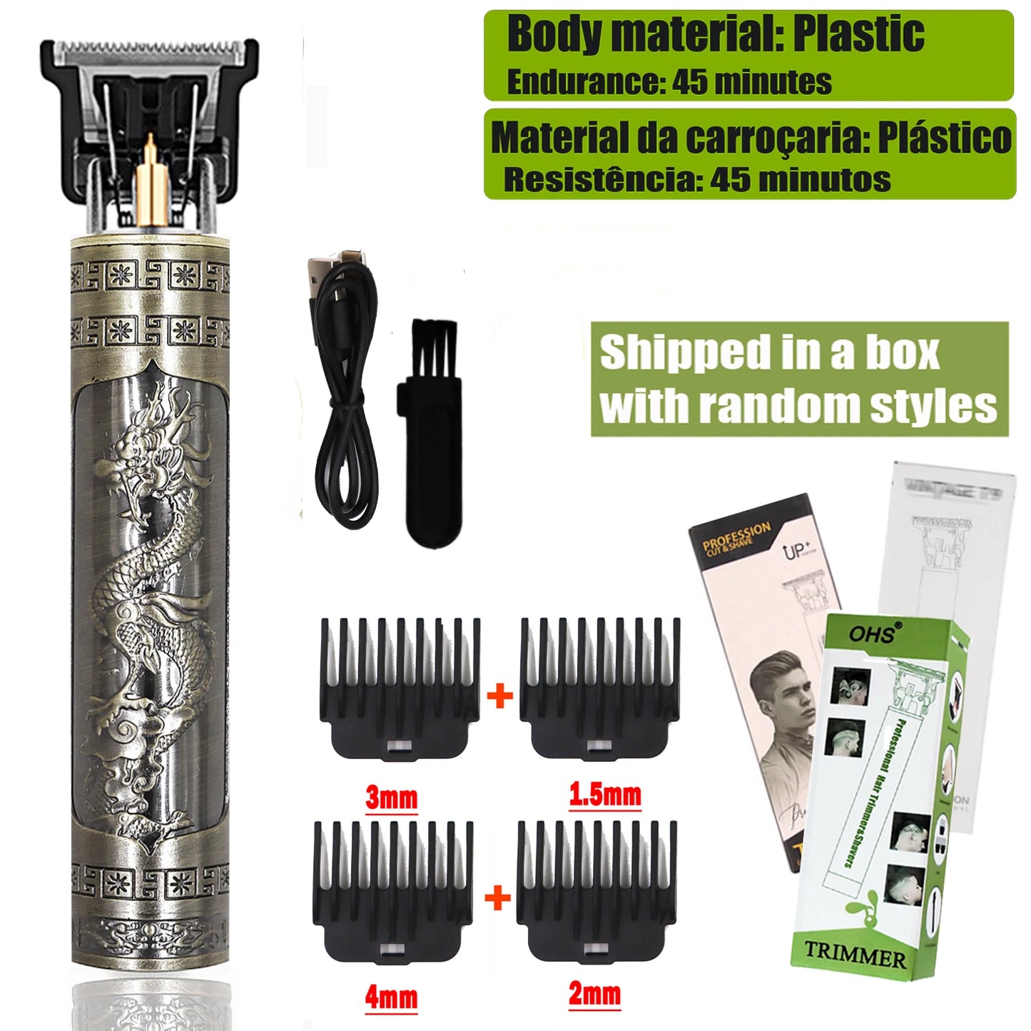 T9 Máquina de Barbear Elétrica Sem Fio para Cabelos, Barbeador, Aparelho de Barbear para Viagem, Barbeador para Homens, Máquina de Barbear para Homens.