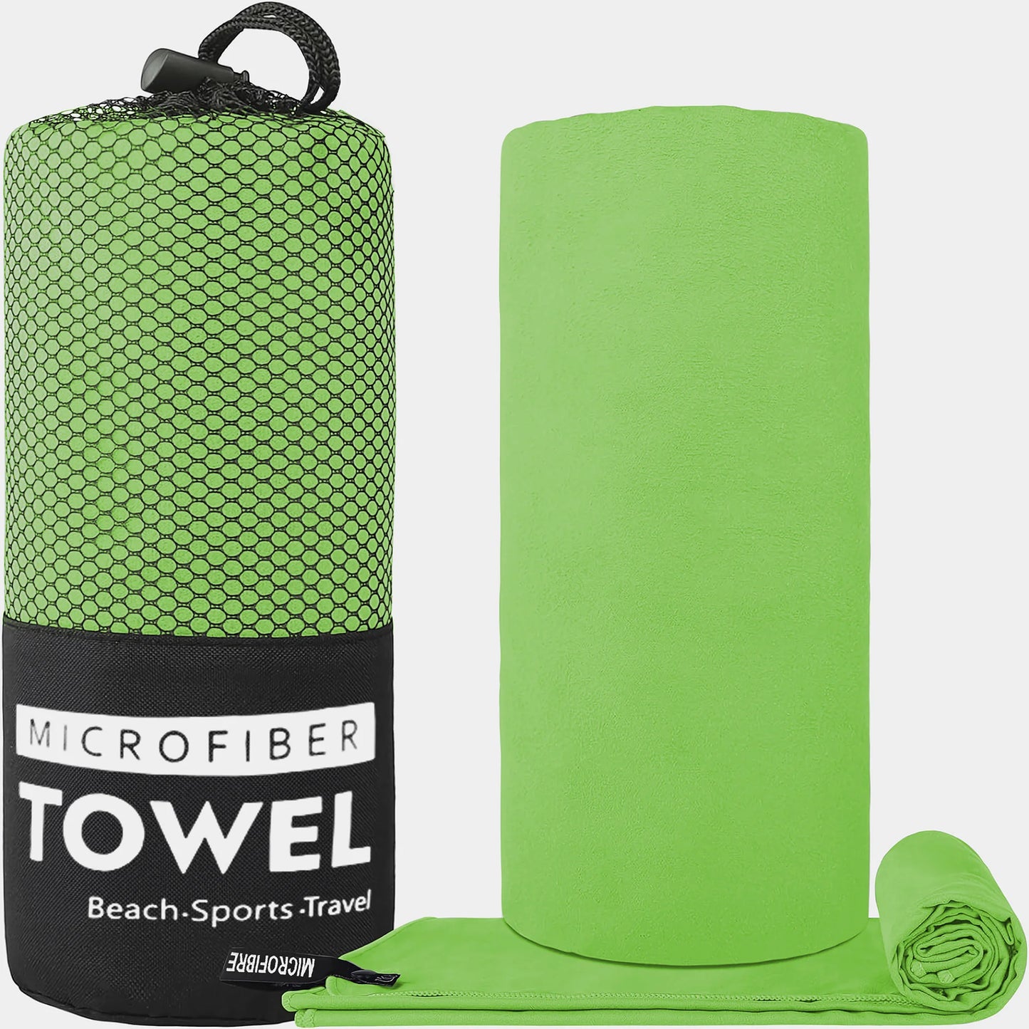 Toalha de Viagem Microfibra, Secagem Rápida, Compacta e Super Absorvente - Ideal para Praia, Academia, Piscina, Banho e Yoga