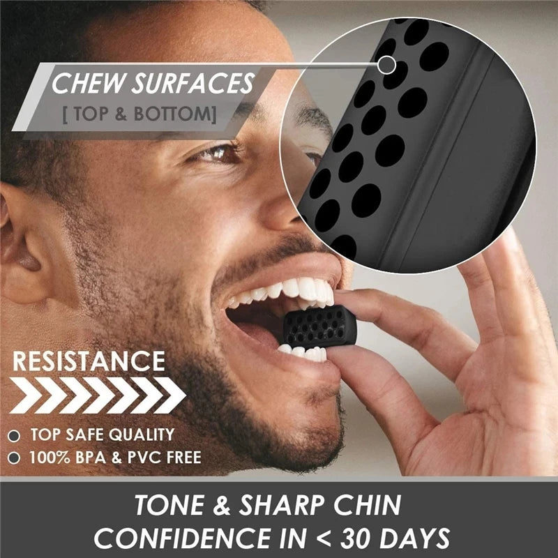 Exercitador de Linha de Mandíbula de Silicone | Bola de Mastigação para Tonificação Facial | Treinador de Músculos do Rosto e Pescoço | Exercício para Queixo e Bochecha