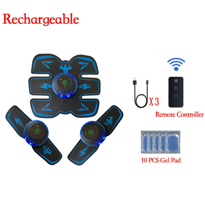 Estimulador Muscular Inteligente USB Recarregável EMS Elétrico Adesivo Abdominal Treinamento Braço Pescoço Massageador Corporal Fitness Emagrecedor