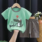 Conjunto Infantil para Filhos - Camiseta e Shorts de Algodão para Meninos e Meninas (2 Peças)