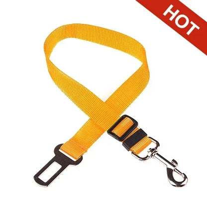 Cinto de Segurança Ajustável para Carro - Cinto de Assento para Pet, Cadeado de Segurança para Cães e Gatos, Arnês e Guia de Tração para Veículos