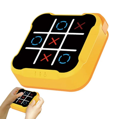 Jogo Eletrônico Multifuncional Tic-Tac-Toe - Jogo de Tabuleiro, Quebra-Cabeça Montessori, Jogo de Xadrez Portátil para Adultos e Crianças