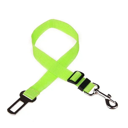 Cinto de Segurança Ajustável para Carro - Cinto de Assento para Pet, Cadeado de Segurança para Cães e Gatos, Arnês e Guia de Tração para Veículos