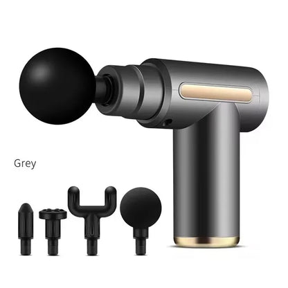 Massageador Elétrico de Vibração Fascia Gun - Relaxamento Muscular Profissional para Pescoço e Corpo