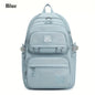 Mochila de Grande Capacidade para Estudantes - Mochila Casual Impermeável de Nylon, Bolsa de Ombro Dupla para Viagem e Faculdade