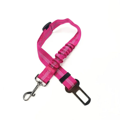 Cinto de Segurança Ajustável para Carro - Cinto de Assento para Pet, Cadeado de Segurança para Cães e Gatos, Arnês e Guia de Tração para Veículos