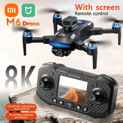 Xiaomi Mijia M6 Drone 8K - Câmera Profissional HD, 5G WIFI FPV, Controle Remoto com Tela, Quadcopter UAV