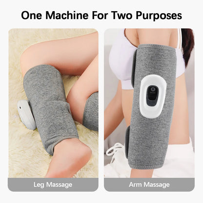 Massageador Elétrico 360° de Pressão de Ar para Panturrilhas, Massagem Sem Fio para Pernas, 3 Modos de Compressão com Bolsa de Ar, Relaxamento dos Músculos das Pernas e Pés, Circulação Sanguínea.