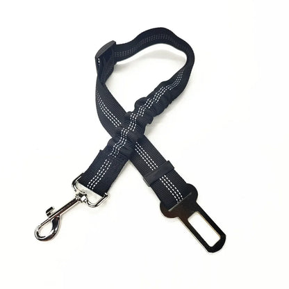 Cinto de Segurança Ajustável para Carro - Cinto de Assento para Pet, Cadeado de Segurança para Cães e Gatos, Arnês e Guia de Tração para Veículos