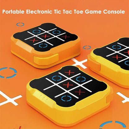 Jogo Eletrônico Multifuncional Tic-Tac-Toe - Jogo de Tabuleiro, Quebra-Cabeça Montessori, Jogo de Xadrez Portátil para Adultos e Crianças