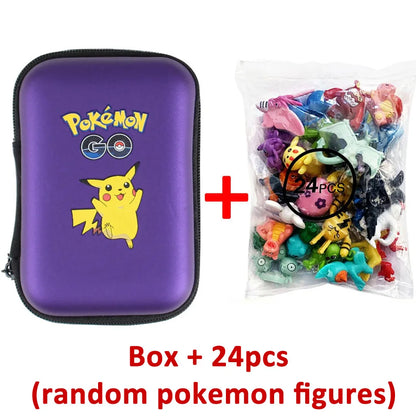Conjunto de 24 Figuras de Ação Pokémon - 2-3 cm (Não Repetitivas) - Modelos de Brinquedos Miniaturas Anime Pikachu - Presentes de Aniversário para Crianças