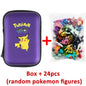 Conjunto de 24 Figuras de Ação Pokémon - 2-3 cm (Não Repetitivas) - Modelos de Brinquedos Miniaturas Anime Pikachu - Presentes de Aniversário para Crianças