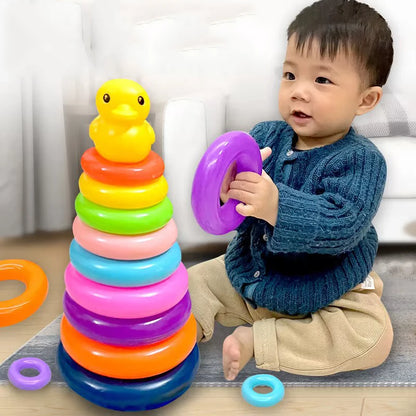 Brinquedo Montessori para Bebê - Torre de Bola Rolante, Jogo Educacional Montessori, Brinquedo de Empilhamento para Desenvolvimento do Bebê (1-3 anos)
