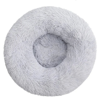 Cama Redonda para Pet 40-90cm – Cama Super Macia para Cães Grandes e Gatos, Casa para Cães de Médio Porte, Cama Aquecida de Pelúcia Longa para Inverno