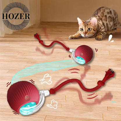 Brinquedo Interativo para Gato - Bola Automática com Cauda Falsa, Recarregável, Inteligente e Elétrica