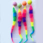 Brinquedo Interativo para Gato - Bola Colorida Saltitante de Tecido com Tema de Lagarta