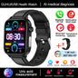 Novo Smartwatch para Homens com Diagnóstico Médico AI - Monitoramento de Lipídios no Sangue, Ácido Úrico, Glicose no Sangue, ECG+PPG, Chamadas Bluetooth, e Funções de Saúde