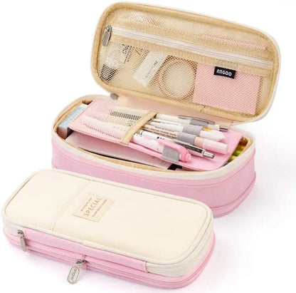 Estojo Kawaii para Lápis - Estojo de Grande Capacidade, Bolsa Organizadora para Meninas, Estudantes e Escritório