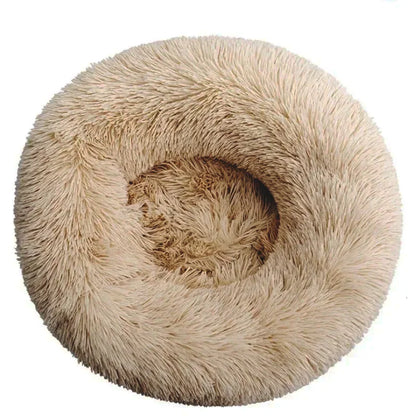Cama Redonda para Pet 40-90cm – Cama Super Macia para Cães Grandes e Gatos, Casa para Cães de Médio Porte, Cama Aquecida de Pelúcia Longa para Inverno