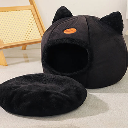 Cama para Gato Inverno - Cesta Aconchegante de Descanso Profundo para Gatos e Pequenos Cães, Tenda para Pet, Ninho Aconchegante, Cama para Gato de Interior