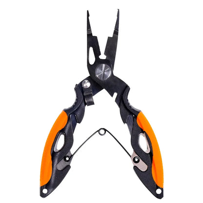 Alicate de Pesca Multifuncional - Ferramenta Completa para Acessórios de Pesca, Tesoura para Linha, Alicate de Encaixe e Pega para Peixes