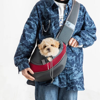 Mochila para Pet – Bolsa de Transporte para Gatos e Cães, Bolsa de Ombro, Sling de Malha, Saco de Transporte para Viagens e Passeios