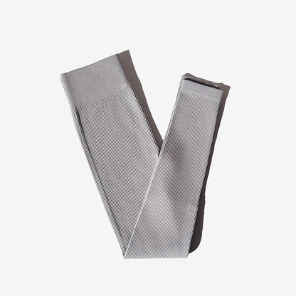 Novo Legging de Yoga Seamless com Canelado e Cintura Alta - Calça de Ginástica para Mulheres, Controle de Barriga, Legging Fitness Feminina para Corrida