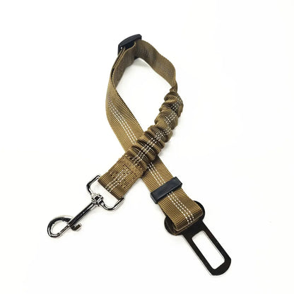 Cinto de Segurança Ajustável para Carro - Cinto de Assento para Pet, Cadeado de Segurança para Cães e Gatos, Arnês e Guia de Tração para Veículos