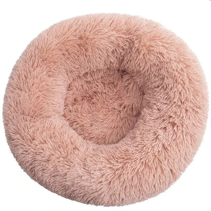 Cama Redonda para Pet 40-90cm – Cama Super Macia para Cães Grandes e Gatos, Casa para Cães de Médio Porte, Cama Aquecida de Pelúcia Longa para Inverno