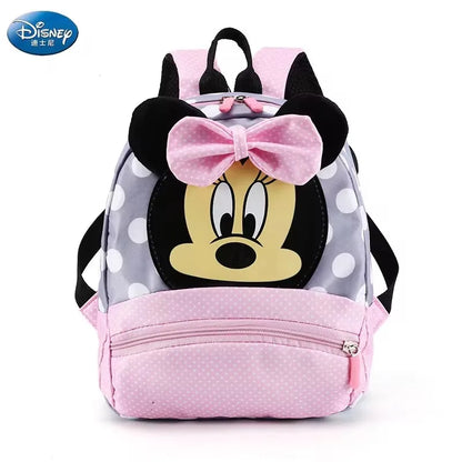 Mochila de Cartum Disney para Meninos e Meninas, Minnie e Mickey Mouse, Mochila Infantil, Mochila para Jardim de Infância, Presente para Crianças