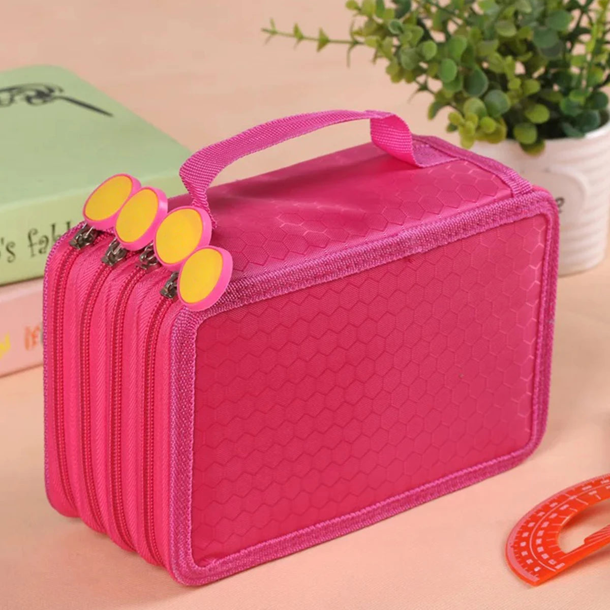 Estojo de Lápis de 72 Compartimentos - Quatro Camadas, Grande Capacidade, Estilo Kawaii, para Armazenamento de Canetas, Volta às Aulas, Suprimentos de Escritório