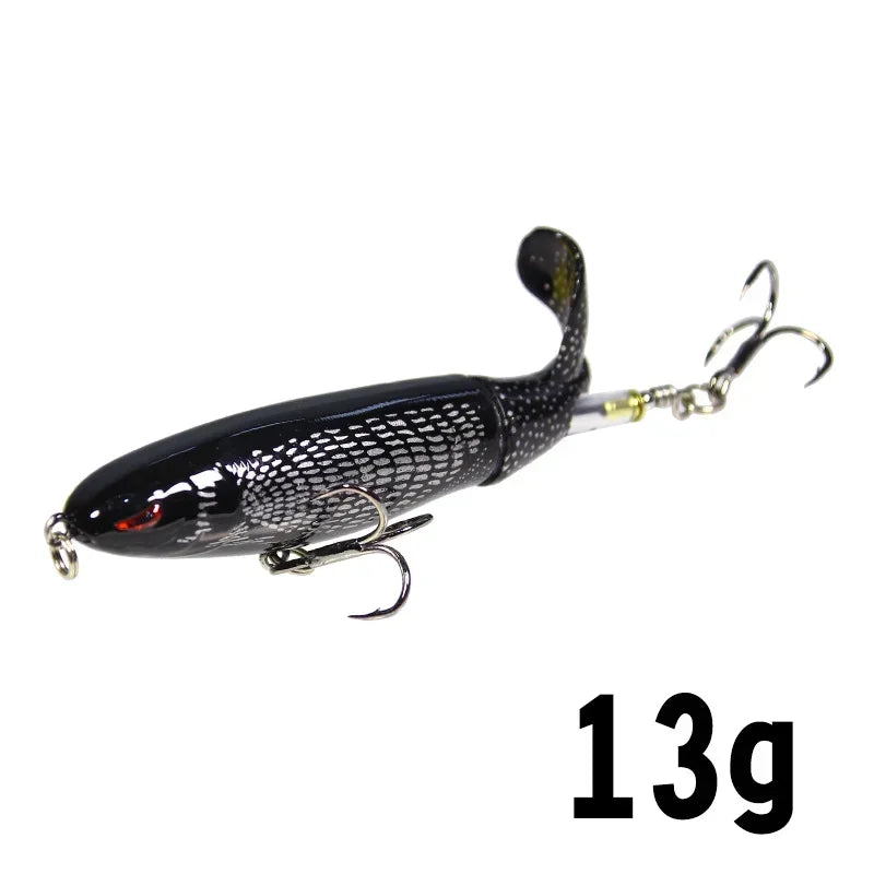 Isca Artificial Whopper Popper 10cm/14cm com Cauda Rotativa Soft - 1 Peça