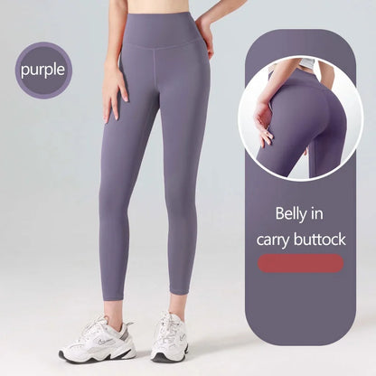 Calças de Yoga Plus Size Sem Costura Cintura Alta Leggings de Ginástica Esportivas Femininas Fitness Legging Controle de Barriga Para Corrida Calças Justas Sexy