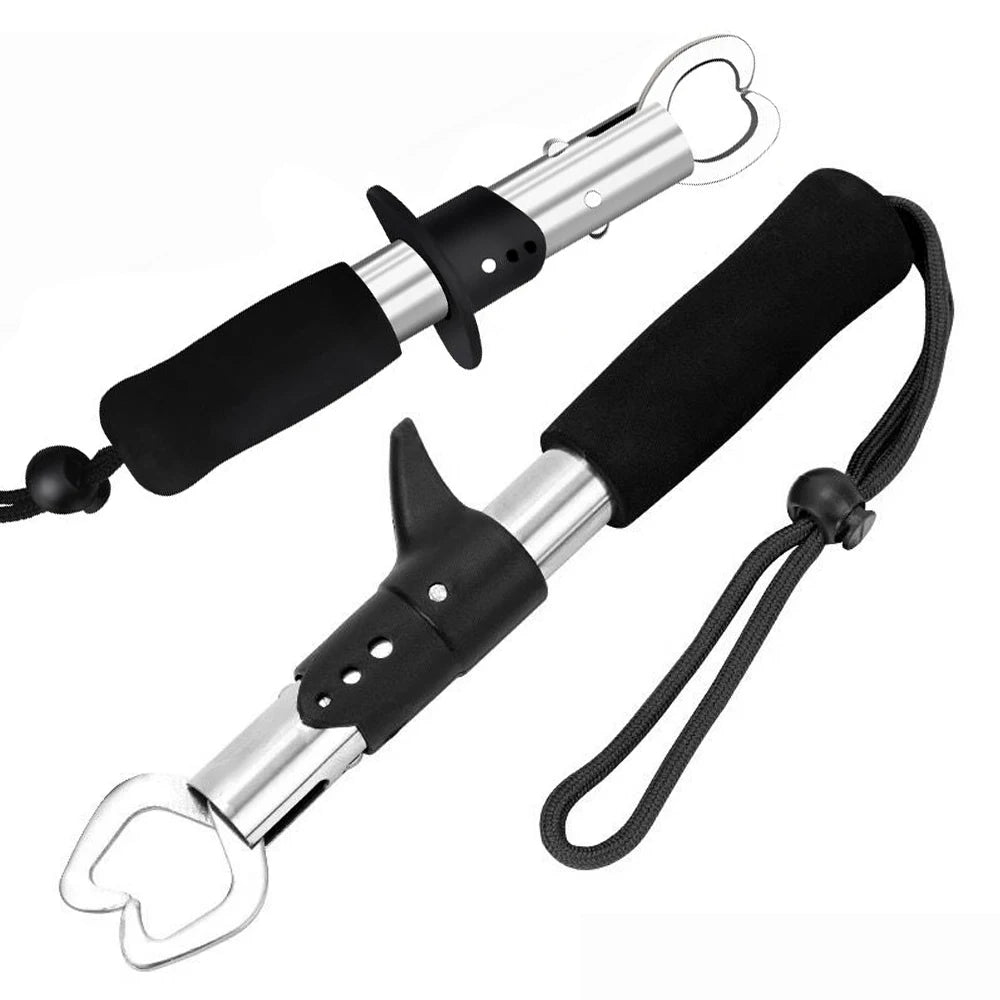 Alicate de Pesca de Aço Inoxidável 21/17cm - Conjunto de Controlador de Peixe Multifuncional para Spinning/Casting com Pegador de Lábios de Peixe