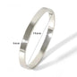 Waterproof Stainless Steel Oval Smooth Bracelet Bangle Women Minimalist 18k Gold Color Charm Jewelry Gifts Wholesale