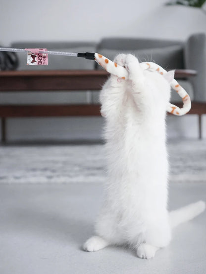 Varinha de Brinquedo para Gato com Penas - Brinquedo Interativo de Teaser Colorido