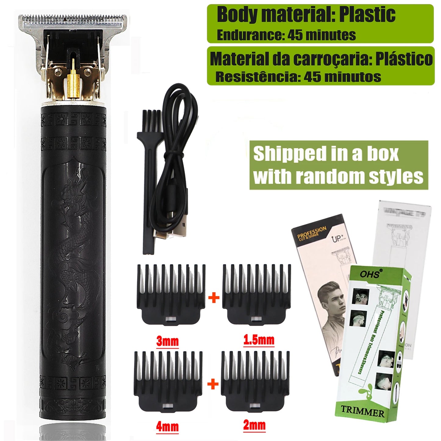 T9 Máquina de Barbear Elétrica Sem Fio para Cabelos, Barbeador, Aparelho de Barbear para Viagem, Barbeador para Homens, Máquina de Barbear para Homens.
