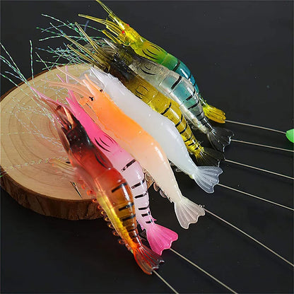 Conjunto de Iscas Artificiais para Pesca 3 Peças/7 Peças – Isca de Camarão e Acessórios para Pesca