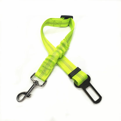 Cinto de Segurança Ajustável para Carro - Cinto de Assento para Pet, Cadeado de Segurança para Cães e Gatos, Arnês e Guia de Tração para Veículos