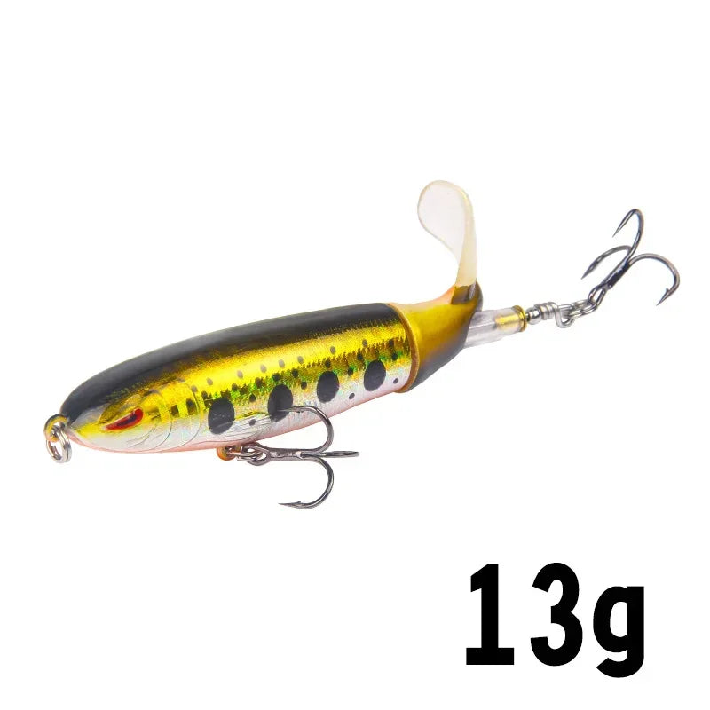 Isca Artificial Whopper Popper 10cm/14cm com Cauda Rotativa Soft - 1 Peça