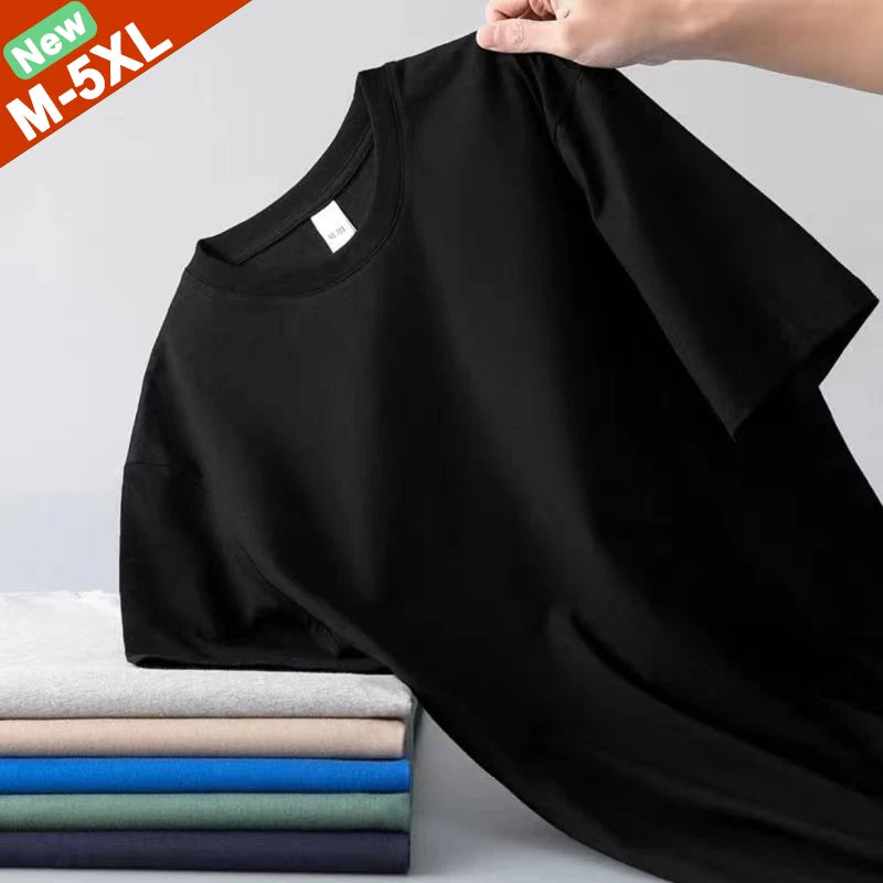 Camisetas de Alta Qualidade para Homens e Mulheres - Camisetas de Algodão para o Verão, Manga Curta, Tamanho Grande até 5XL