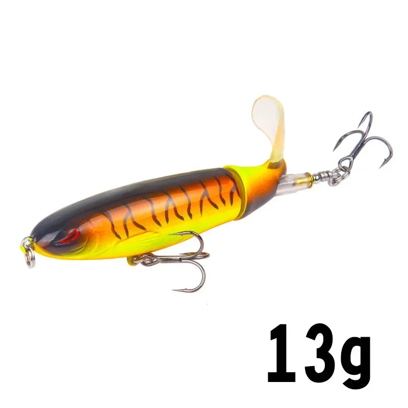 Isca Artificial Whopper Popper 10cm/14cm com Cauda Rotativa Soft - 1 Peça