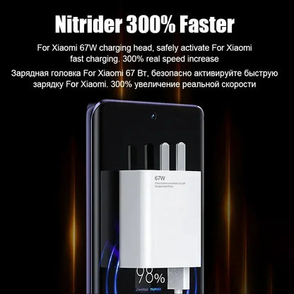Carregador Rápido USB 67W para Xiaomi 14, 13, 12, 11, 10 Ultra, Redmi Note 12T, 13 Pro Turbo – Cabo de Carregamento Tipo C