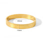 Waterproof Stainless Steel Oval Smooth Bracelet Bangle Women Minimalist 18k Gold Color Charm Jewelry Gifts Wholesale