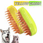Escova a Vapor para Gatos e Cães 3 em 1 - Escova Elétrica com Pulverizador para Massagem e Cuidados com a Pelagem