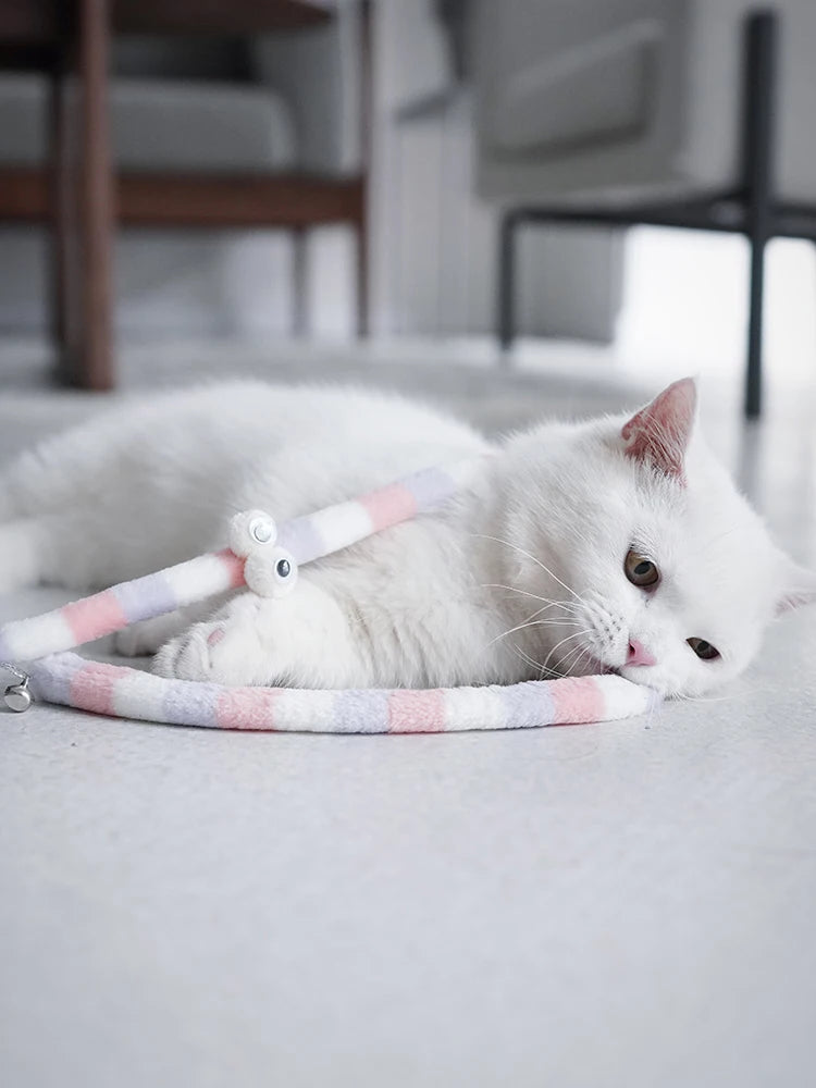 Varinha de Brinquedo para Gato com Penas - Brinquedo Interativo de Teaser Colorido