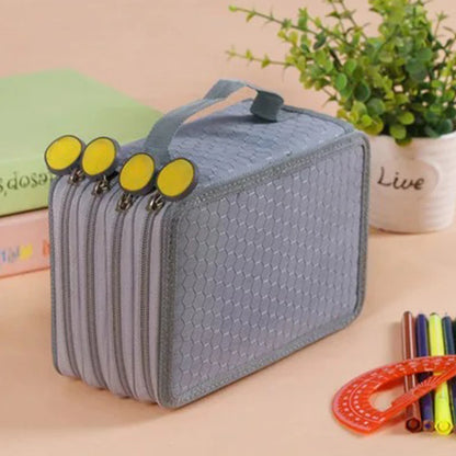 Estojo de Lápis de 72 Compartimentos - Quatro Camadas, Grande Capacidade, Estilo Kawaii, para Armazenamento de Canetas, Volta às Aulas, Suprimentos de Escritório