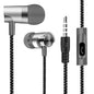 Fones de Ouvido In-Ear com Fio, Cancelamento de Ruído, Design Ergonômico, Estéreo para Esportes e Uso Diário