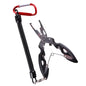 Alicate de Pesca Multifuncional - Ferramenta Completa para Acessórios de Pesca, Tesoura para Linha, Alicate de Encaixe e Pega para Peixes